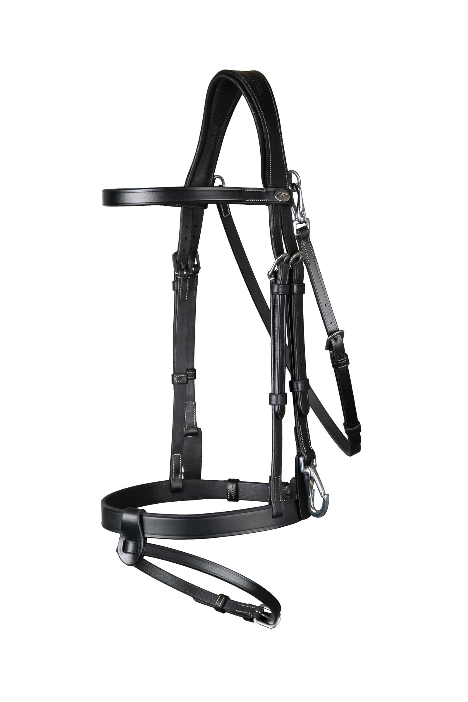 Dy'on Working träns i platt läder med karbinhakar Träns & Tyglar