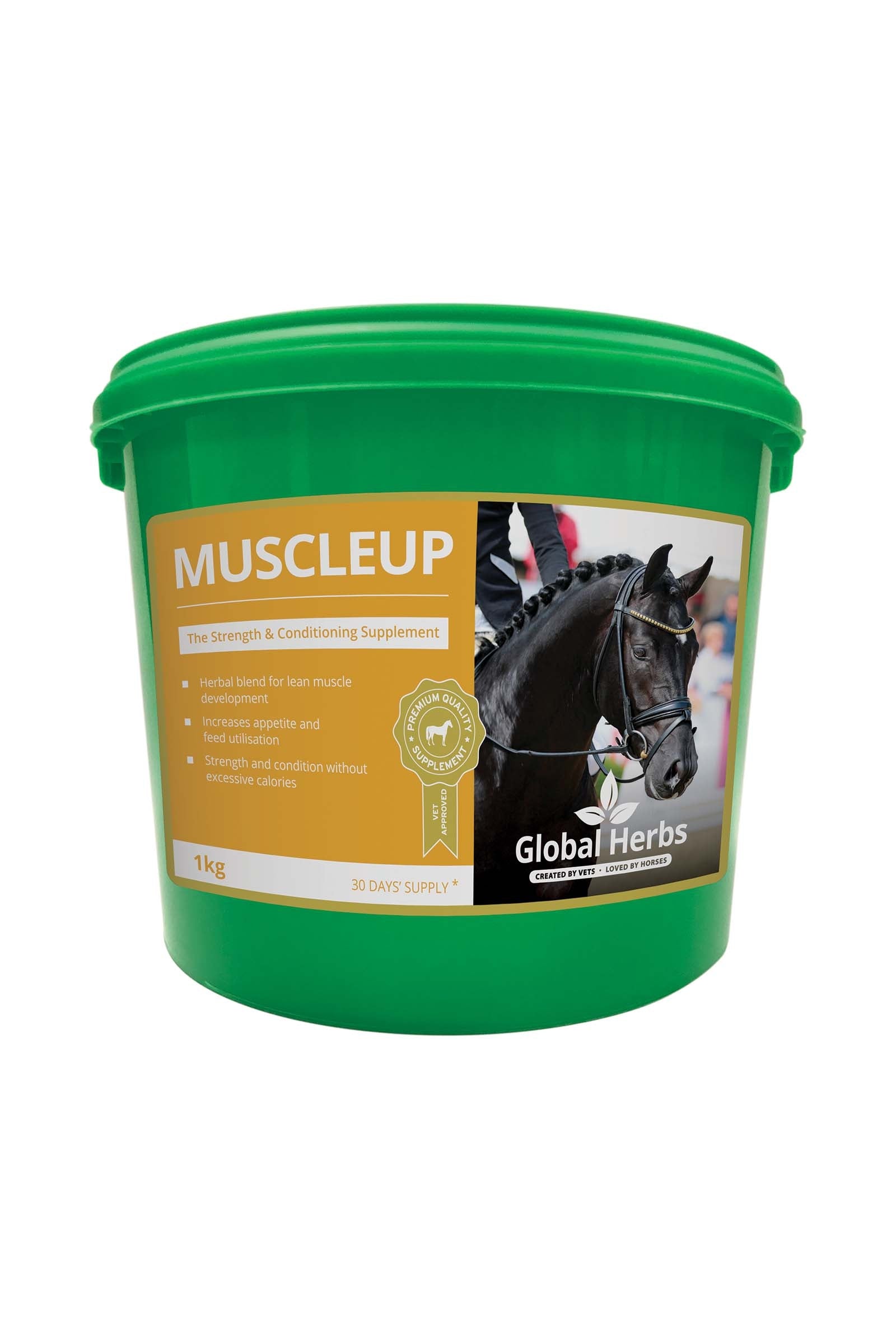 Global Herbs Muscle Up 1 kg Horse Feed & Nutrition