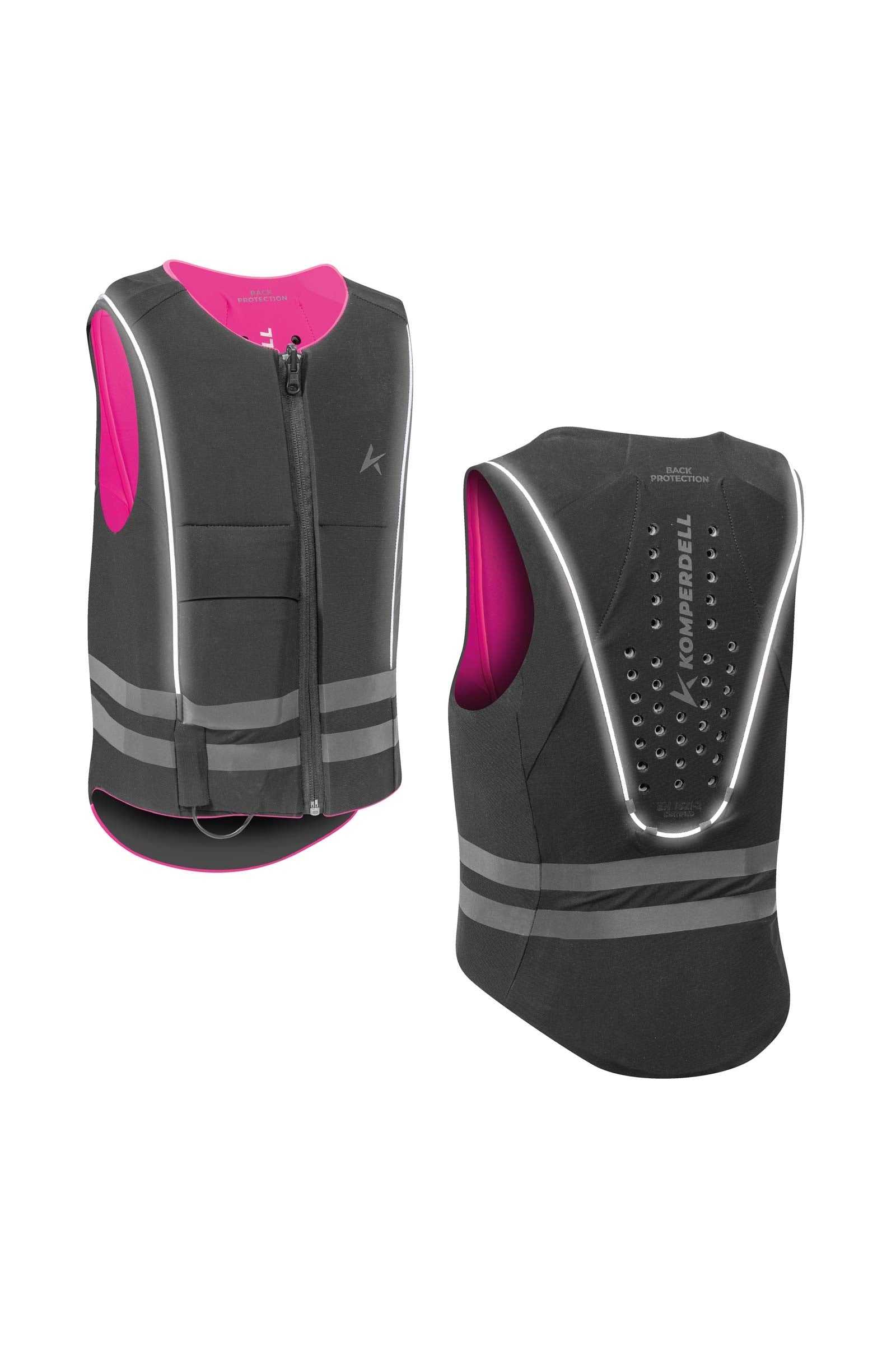 Komperdell Ballistic High Visibility Junior Back Protector, reversible Safety Equipment