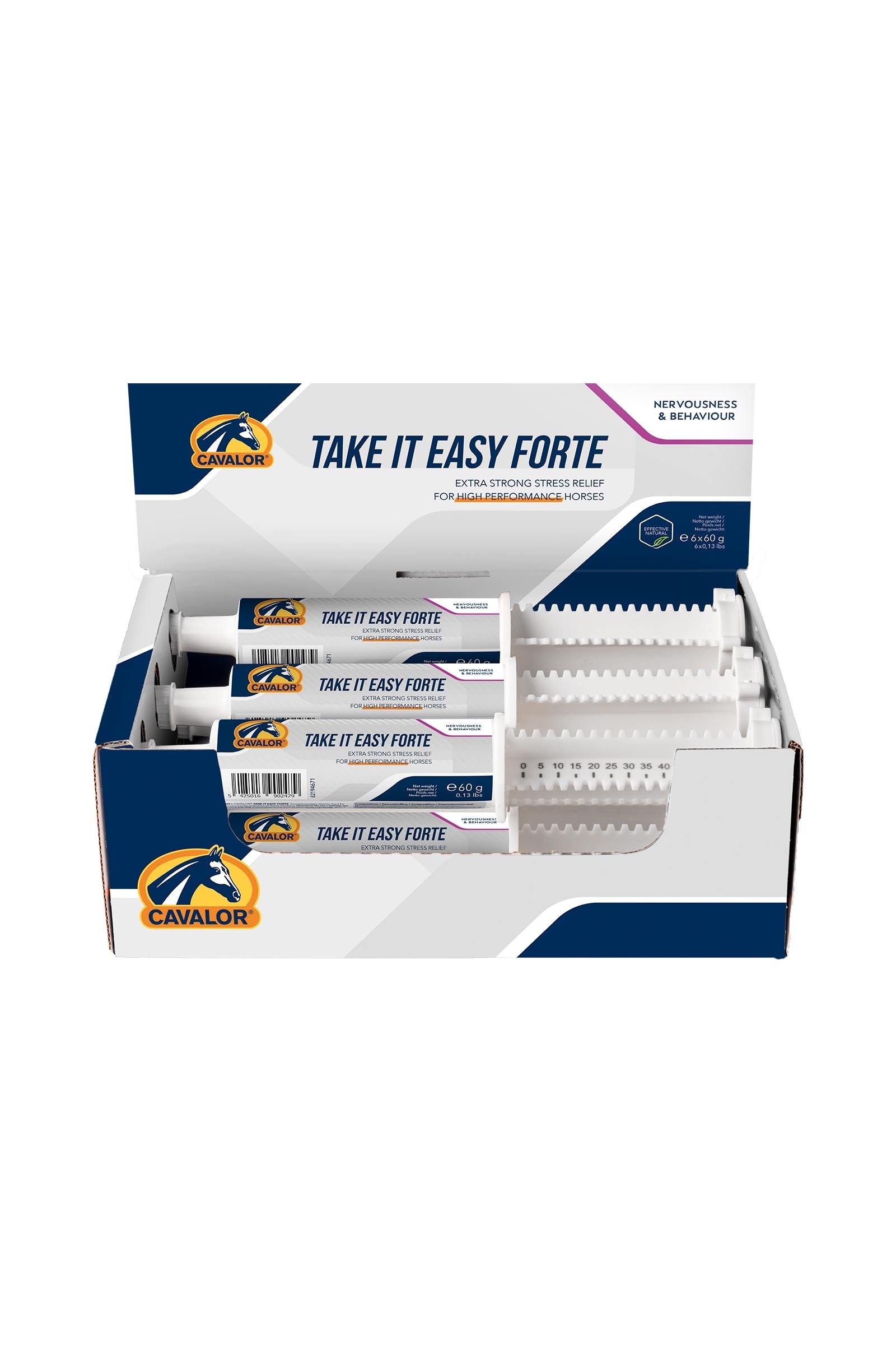 Cavalor Take It Easy Forte, avslappning, (6 x 60 g) Horse Feed & Nutrition