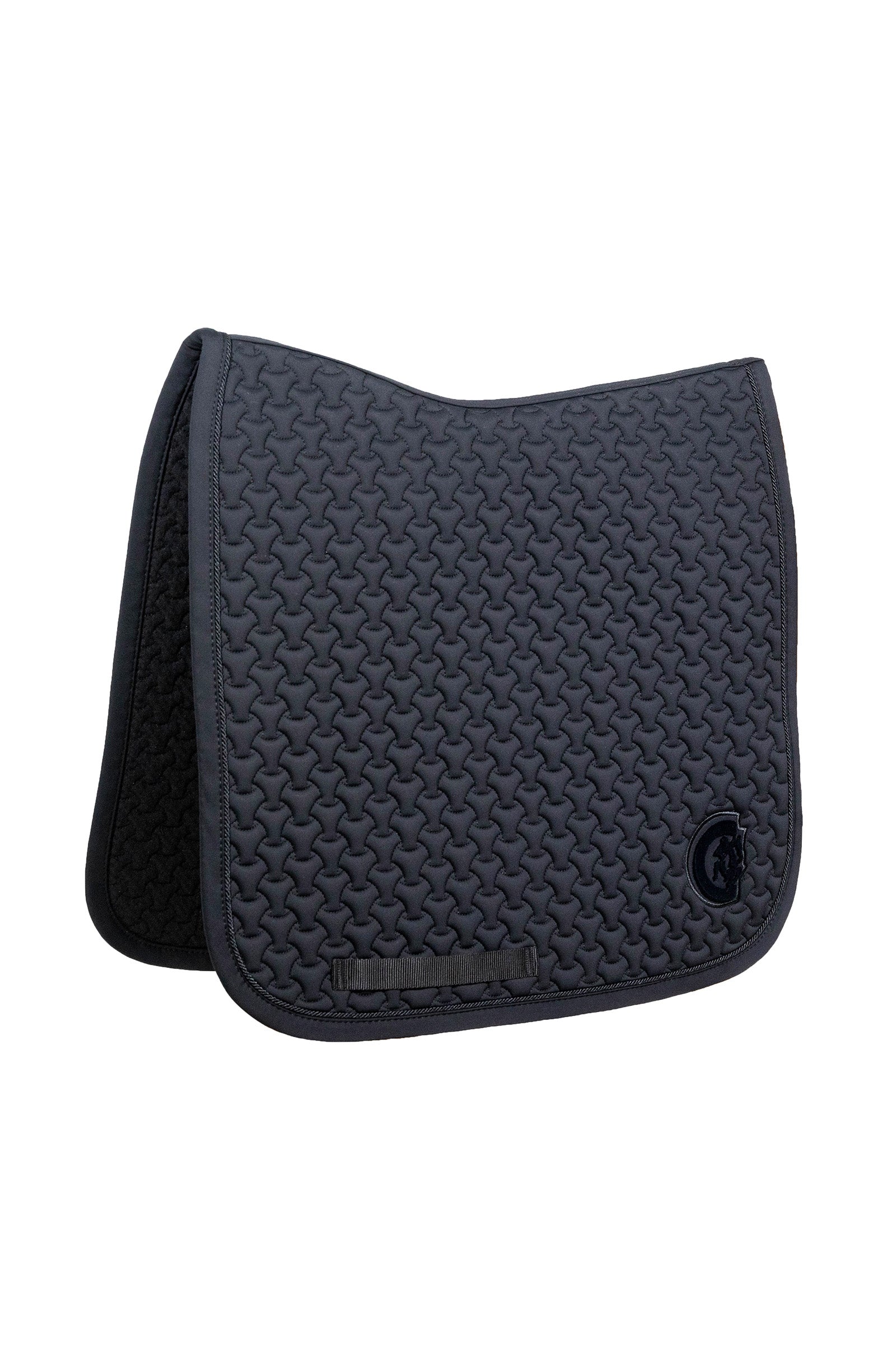 Kentucky Horsewear Sadelunderlägg Flätat 3D-logotyp Dressyr Schabrak