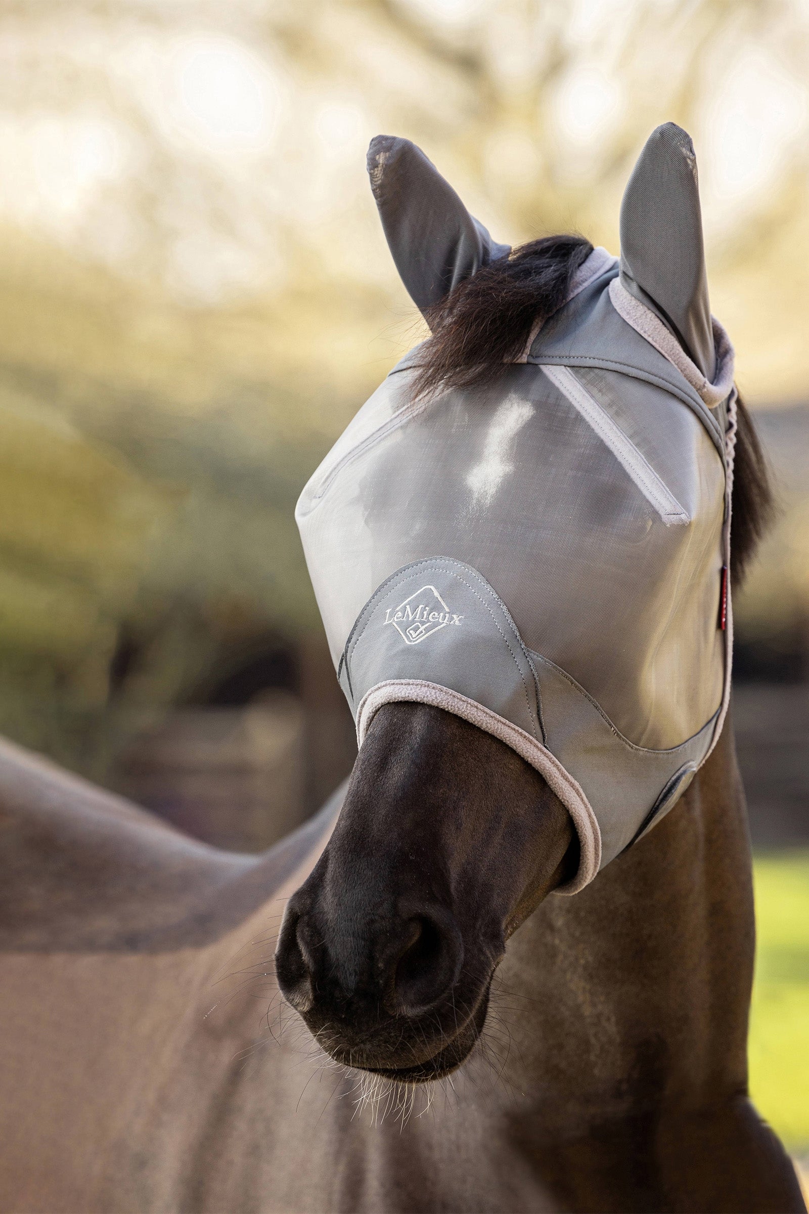 LeMieux ArmourShield Pro Half Fly Mask With Ears Antifly Protection for Horses