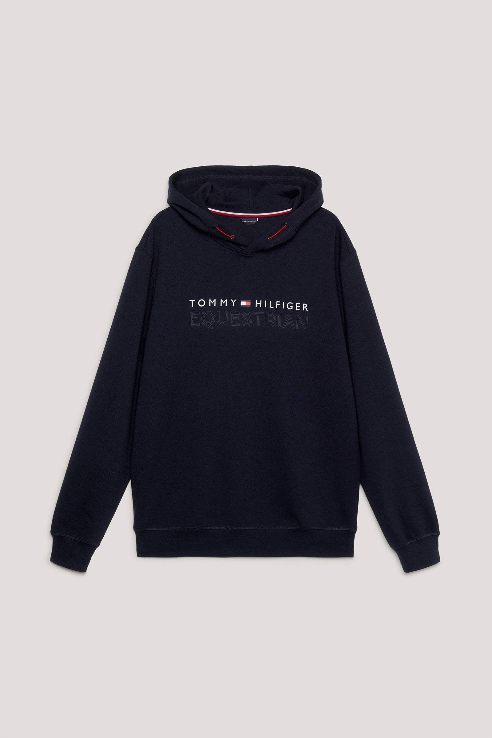 Tommy Hilfiger Equestrian London Hoodie i fleece med logotyp Herridkläder