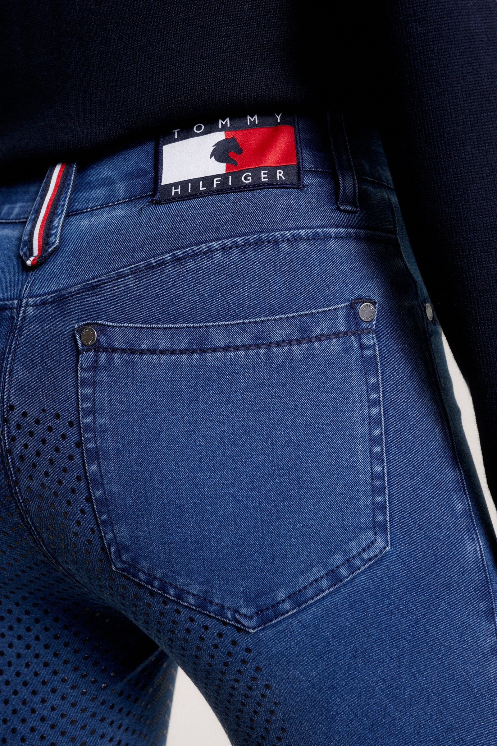 Tommy Hilfiger Equestrian Queens Denim Full Grip Breeches Womens Breeches