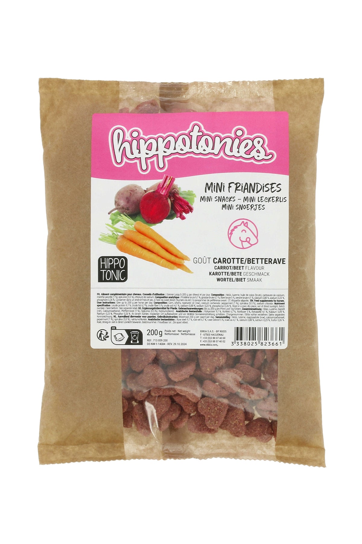 HIPPOTONIC Mini Friandies morot/beta, 200 g Horse Feed & Nutrition
