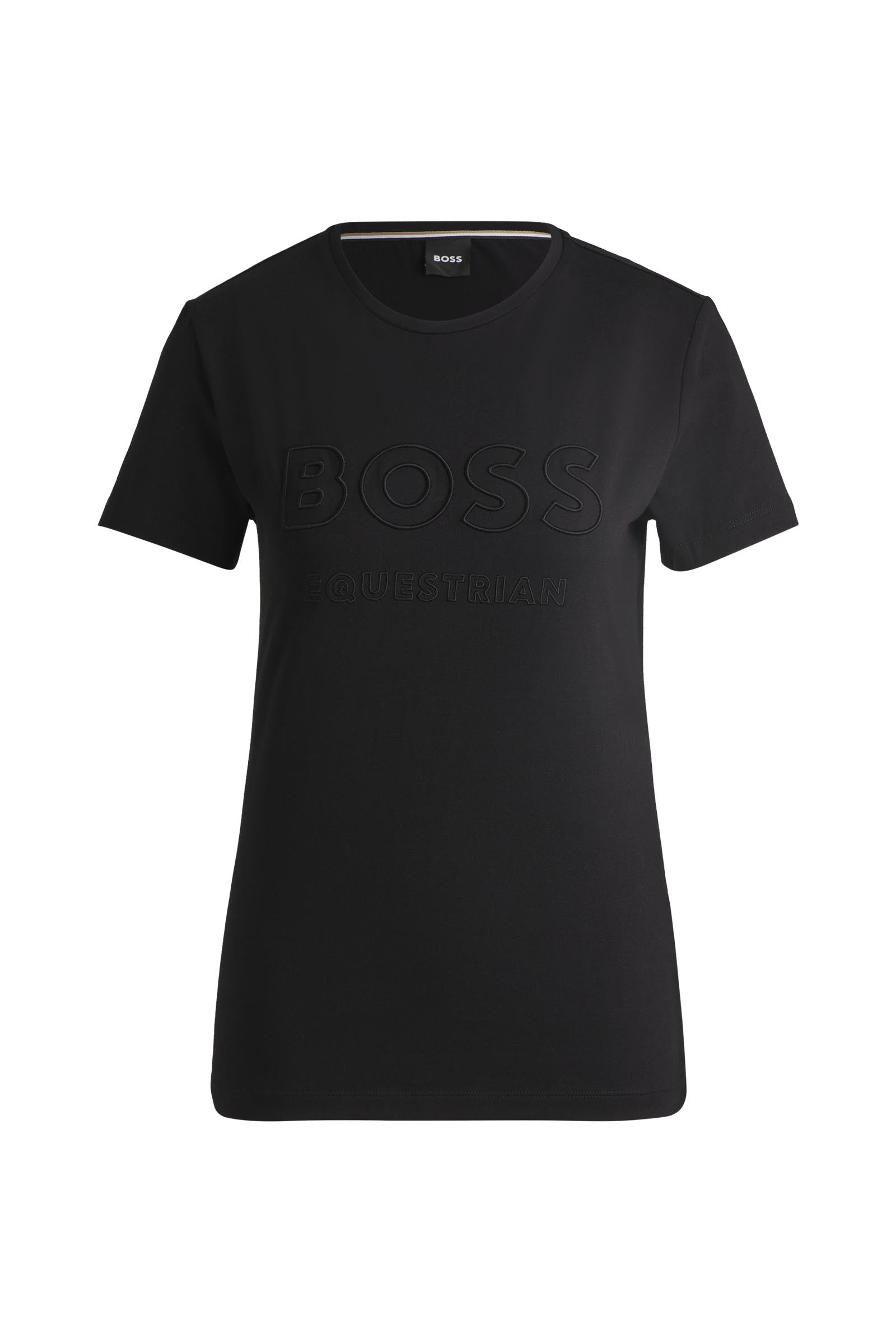 BOSS Equestrian Boss Maya dam T-shirt med broderi Damridkläder