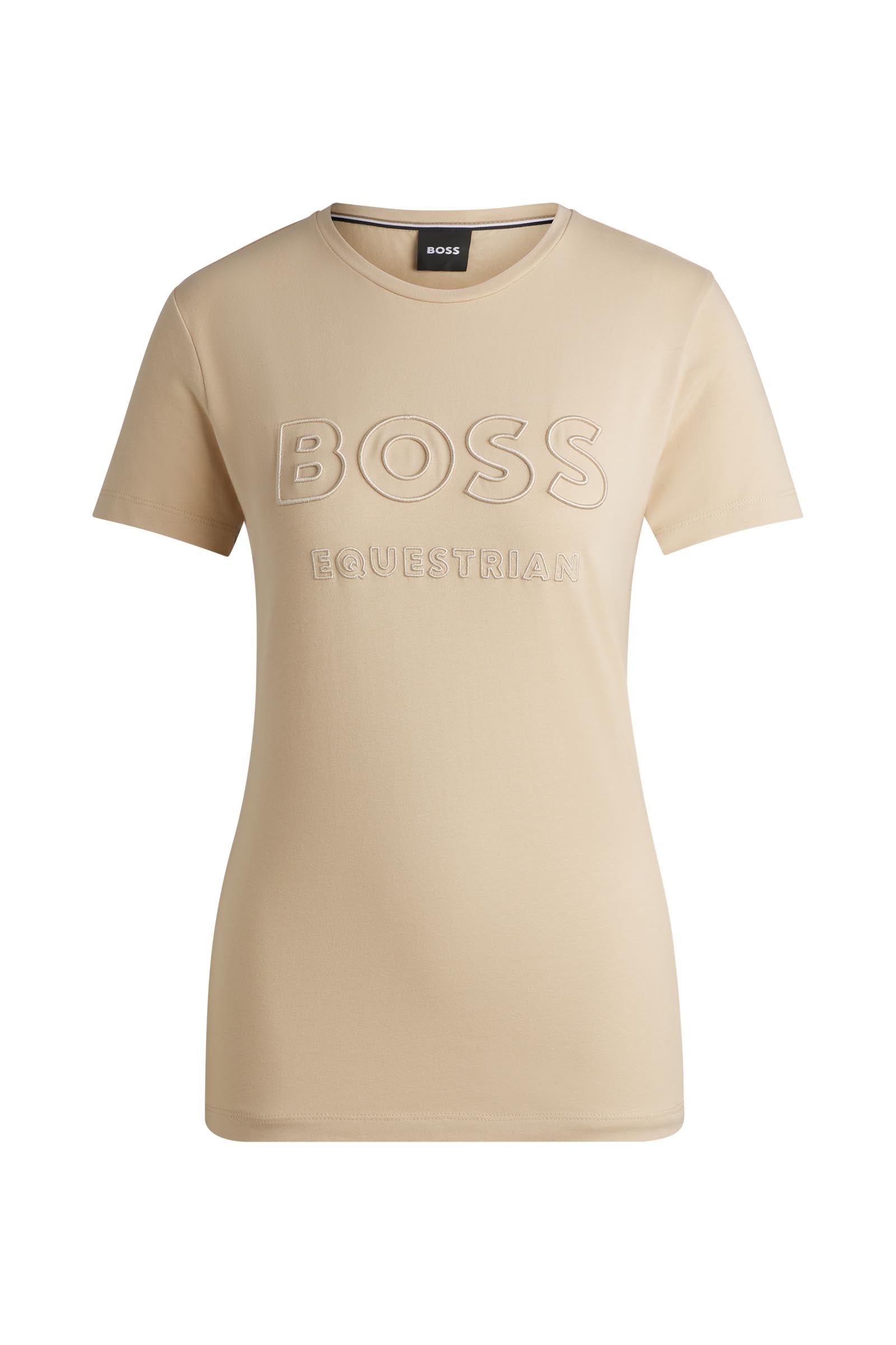 BOSS Equestrian Boss Maya dam T-shirt med broderi Damridkläder